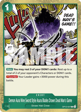 Demon Aura Nine Sword Style Asura Blades Drawn Dead Man's Game